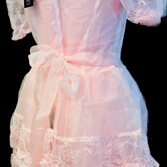 NWT Medium Dolls Kill Current Mood Pretty Imperfect Mini Dress in Pink - Picture 12 of 16